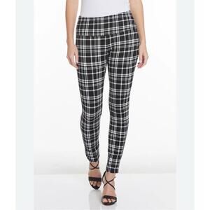 NWOT BBJ Los Angeles Black White Plaid Pattern Ankle Leggings Pants Small